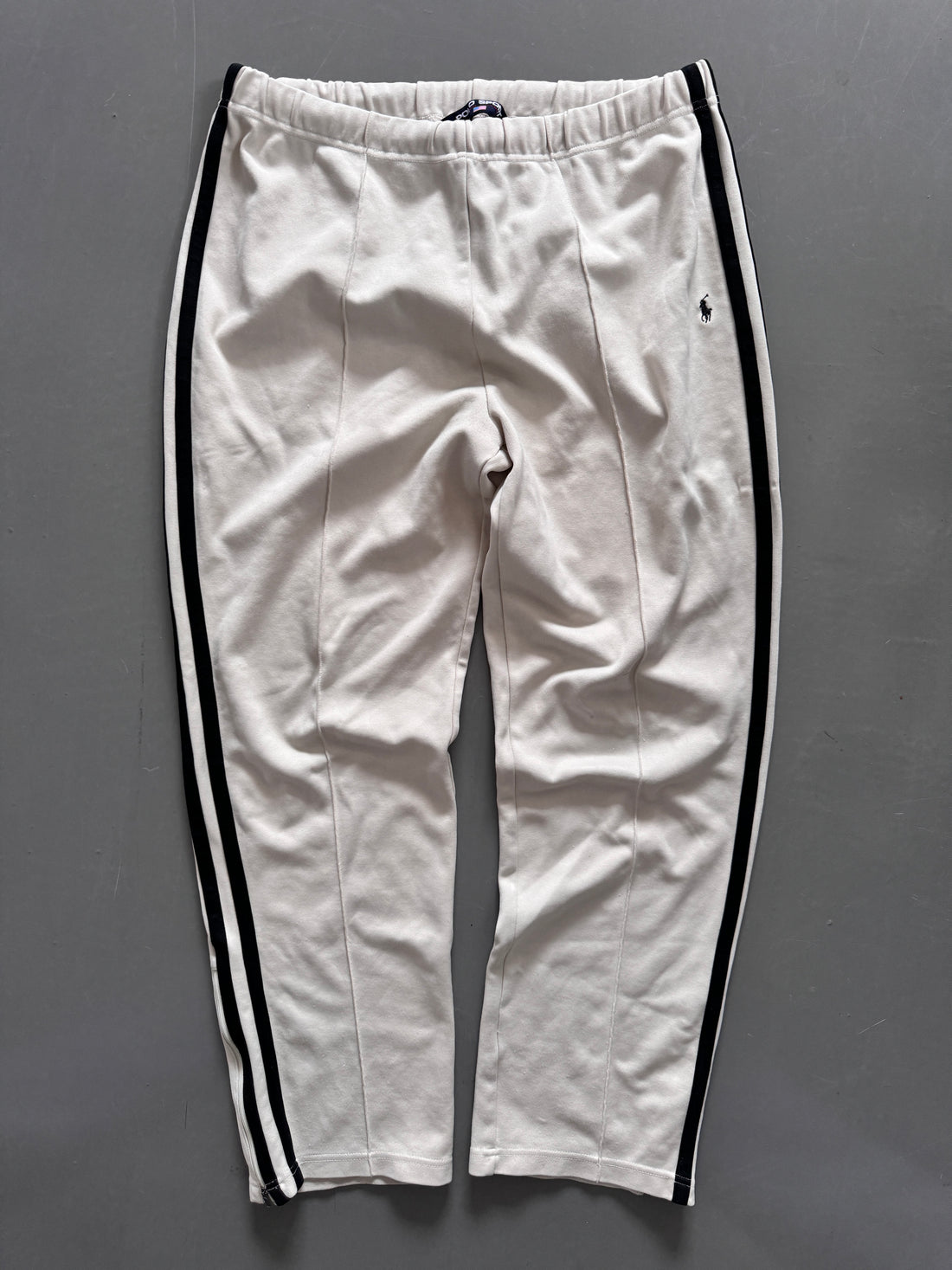 Pantalón Jogger Vintage Polo Ralph Lauren a Rayas Blanco – Oferta Limitada