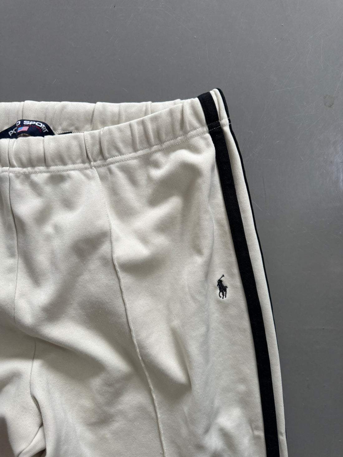 Pantalón Jogger Vintage Polo Ralph Lauren a Rayas Blanco – Oferta Limitada