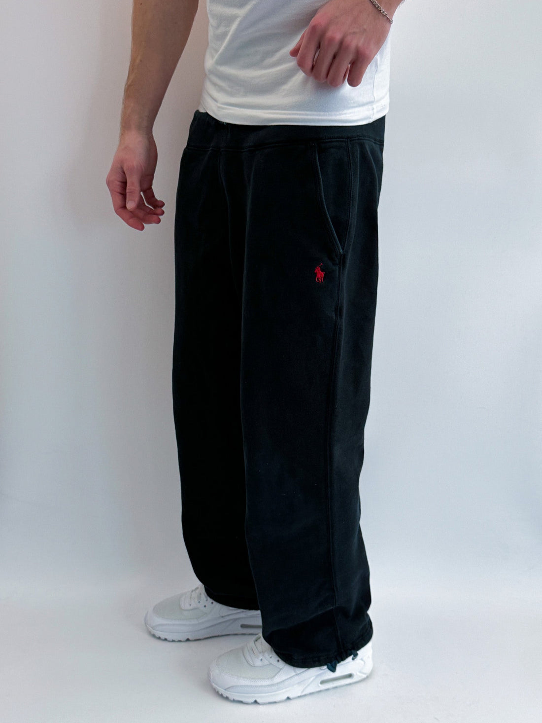 Pantalón Jogger Vintage Polo Ralph Lauren Negro (Logo Rojo) – Oferta Limitada