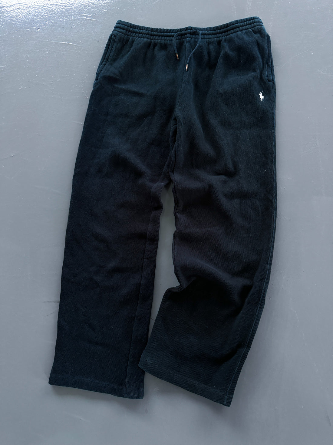 Pantalón Jogger Vintage Polo Ralph Lauren Negro (Logo Blanco) – Oferta Limitada