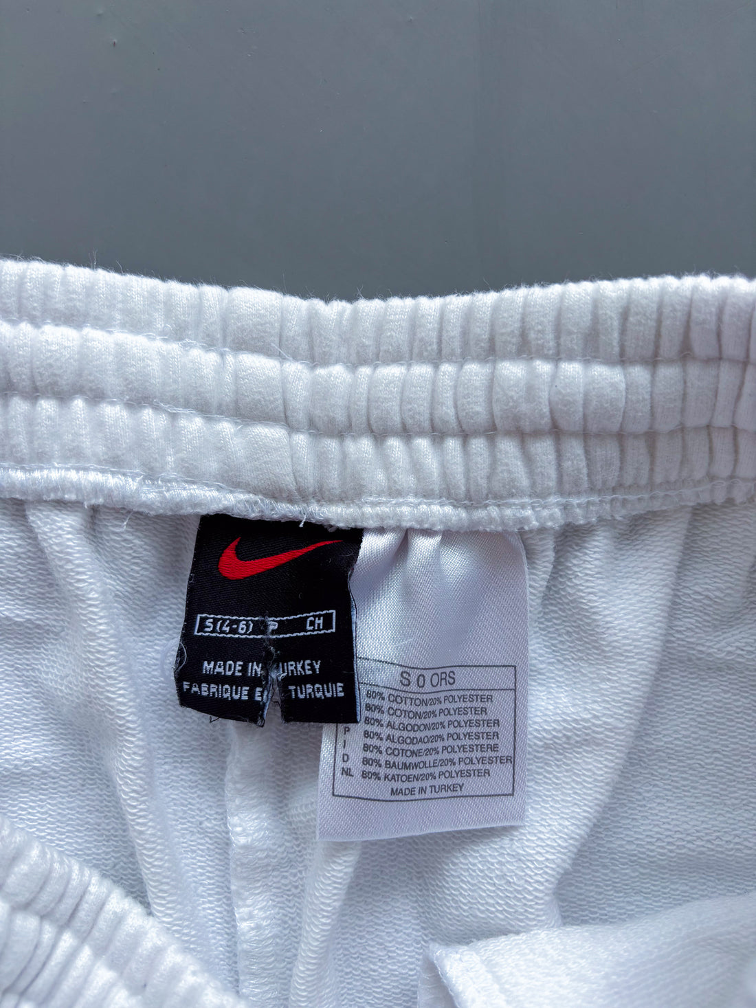 Pantalón Jogger Vintage Nike Blanco (Logo Negro) – Oferta Limitada