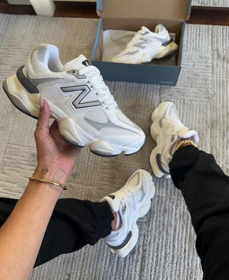 New 9060 Unisex - Blanco/Gris (Lanzamiento)