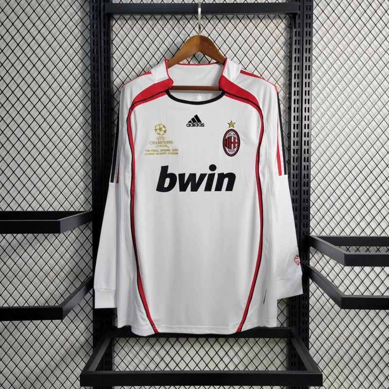 Camiseta AC Milan Manga Larga Visita Retro 2006/07 Versión Fan