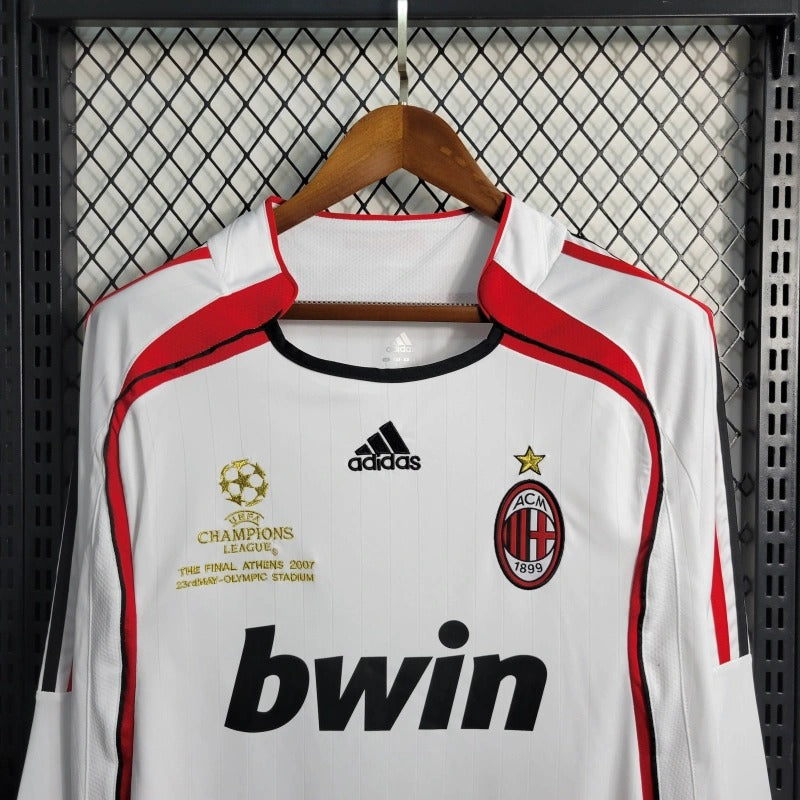 Camiseta AC Milan Manga Larga Visita Retro 2006/07 Versión Fan