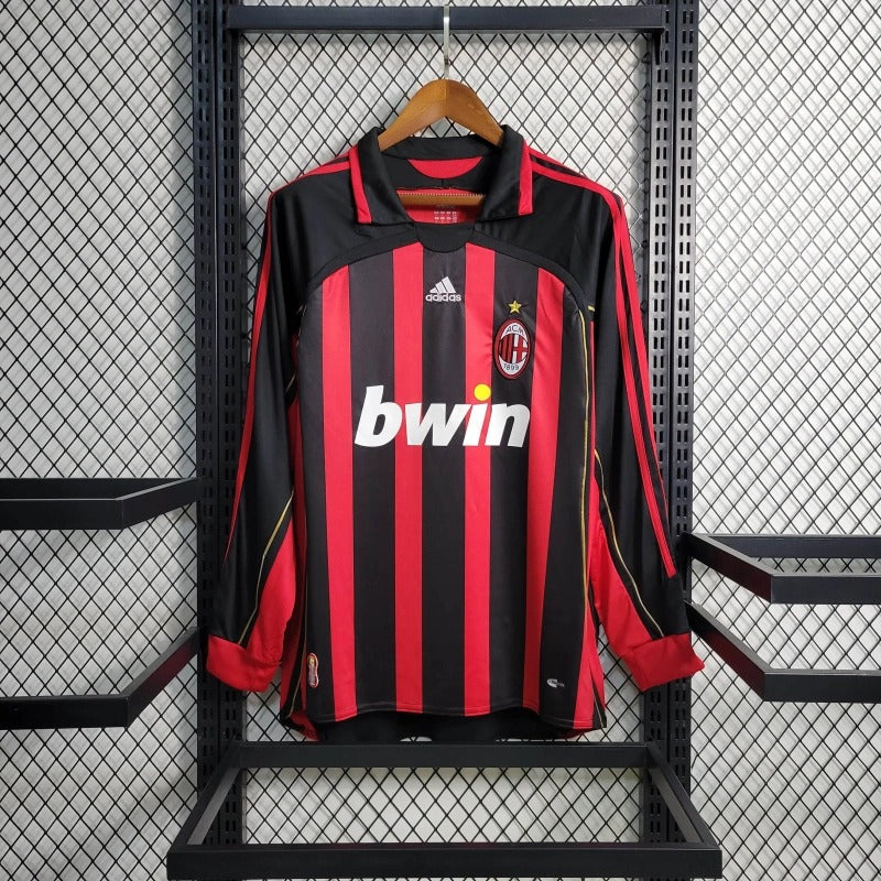 Camiseta AC Milan Manga Larga Local Retro 2006/07 Versión Fan