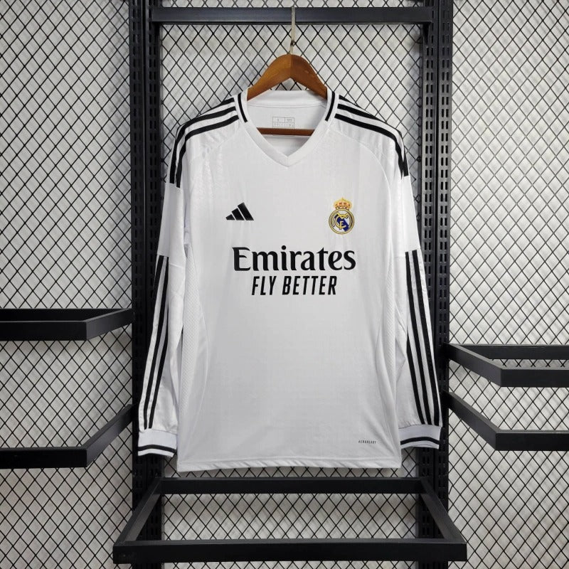Camiseta Real Madrid Manga Larga Local 2024/25 Versión Fan