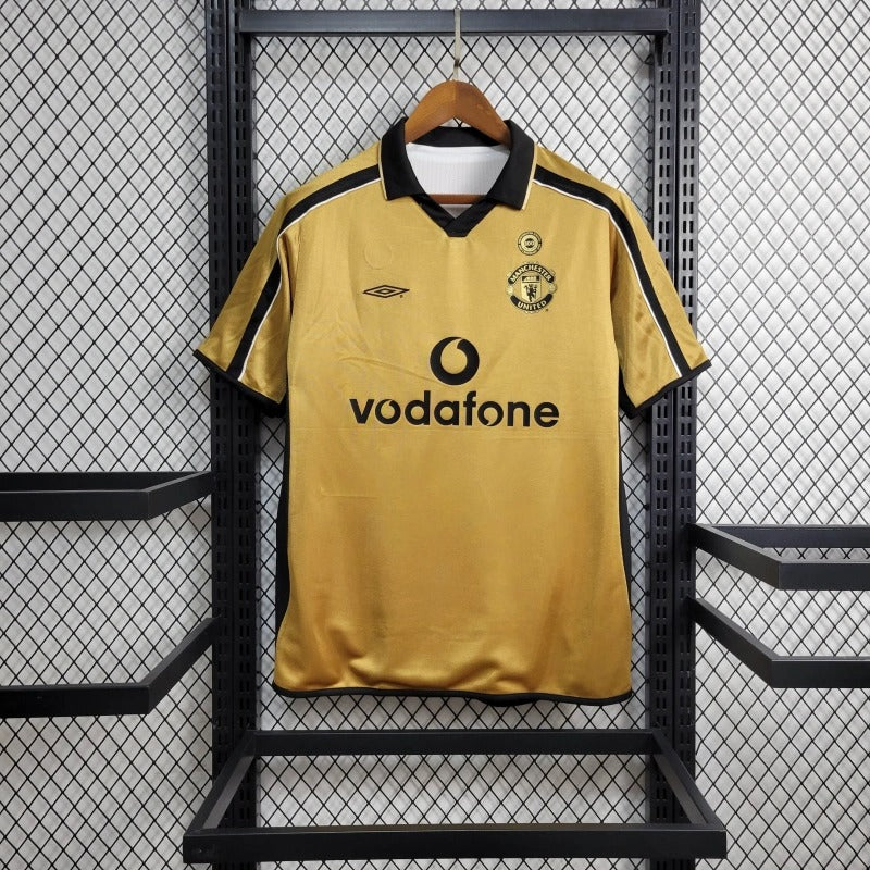Camiseta Manchester United Dorado Retro 2001/02 Versión Fan