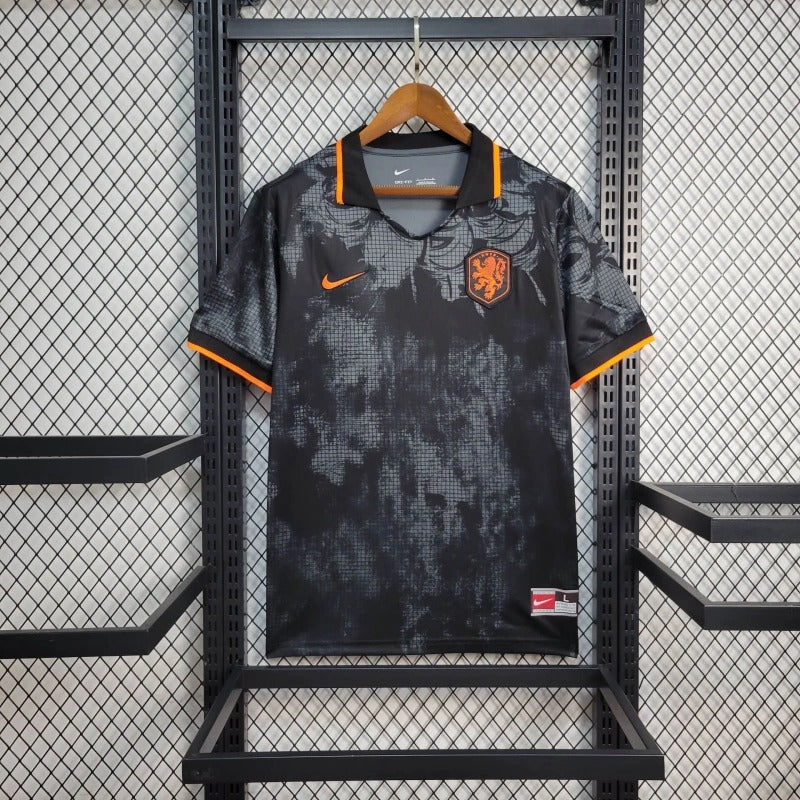 Camiseta Holanda Edición Especial Negra 2025/26 Versión Fan