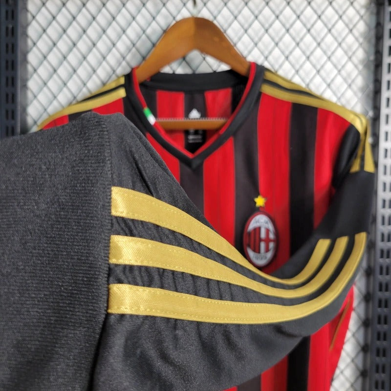 Camiseta AC Milan Manga Larga Local Retro 2013/14 Versión Fan